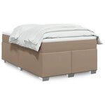 vidaXL Sommier à lattes de lit avec matelas Cappuccino 120x200 cm