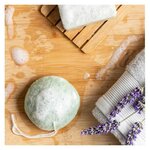 Duo d'éponges konjac argile verte et thé vert + konjac au charbon bincho