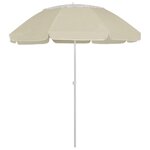 vidaXL Parasol de plage Jaune sable 300 cm