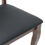 vidaXL Chaises à manger coussins 2 Pièces marron bois massif caoutchouc