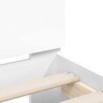 vidaXL Cadre de lit avec LED Blanc 193 x 203 cm Bois d'ingénierie