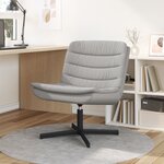 vidaXL Chaise pivotante Gris nuage Tissu en polyester  Base métallique
