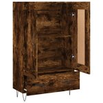 vidaXL Buffet haut chêne fumé 69 5x31x115 cm bois d'ingénierie