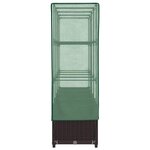 vidaXL Jardinière surélevée avec housse aspect rotin 160x40x138 cm