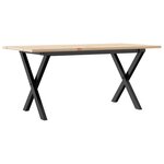 vidaXL Table basse cadre en X 90x40x45 cm bois de pin massif et fonte