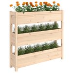 vidaXL Jardinière 112x25x104 5 cm Bois massif de pin