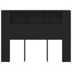 vidaXL Cabinet de Tête de Lit Chêne noir 120 x 18.5 x 102.5 cm