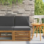 vidaXL Sofa de milieu extérieur Bois d'Acacia Massif Naturel