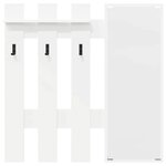 vidaXL Porte-manteau mural Blanc 100 x 10 x 100 cm Bois d'ingénierie