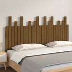 vidaXL Tête de lit murale Marron miel 159 5x3x80 cm Bois massif de pin