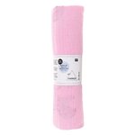 Tissu double gaze de coton 50 x 130 cm - 130 g / m² - Rose et hot foil