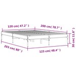 vidaXL Cadre de lit sans matelas noir 120x200 cm