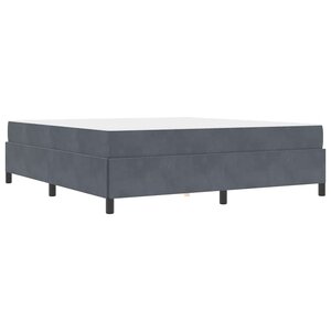 vidaXL Cadre de lit Gris foncé  gris et blanc 180 x 200 cm Velours