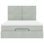 vidaXL Cadre de lit ottoman et matelas gris clair 140x190 velours