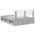 vidaXL Cadre de lit Gris Sonoma 150 x 200 cm Pin massif