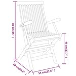 vidaXL Ensemble à manger de jardin 3 Pièces Bois de teck massif