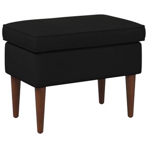 vidaXL Pouf Noir 55 x 35 x 41 cm Velours