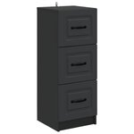 vidaXL Armoire à tiroirs Noir 33 x 34 5 x 87 cm Bois d'ingénierie