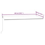 vidaXL Auvent rétractable automatique 600x300 cm Orange et marron