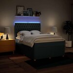 vidaXL Sommier à lattes de lit avec matelas Bleu 140x190 cm Tissu