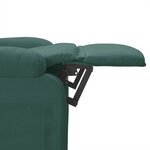 vidaXL Fauteuil de massage Vert foncé Tissu