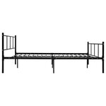 vidaXL Cadre de lit sans matelas noir métal 140x200 cm