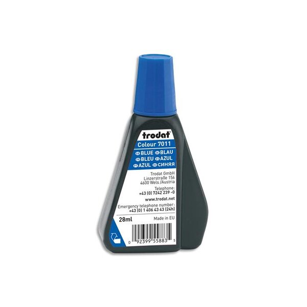 Flacon Encre pour Tampons 7011 28ml Bleu TRODAT