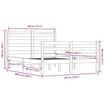 vidaXL Cadre de lit sans matelas bois de pin massif 120x200 cm