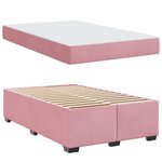 vidaXL Cadre de lit avec matelas Rose 120 x 200 cm tissu