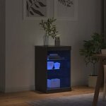 vidaXL Buffet avec lumières LED noir 41x37x67 cm