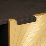 vidaXL Meuble TV Noir et or 105 x 33 x 46 cm Bois d'ingénierie