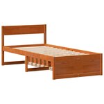 vidaXL Cadre de lit sans matelas cire marron 100x200cm bois pin massif