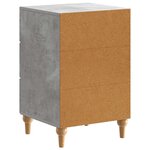 vidaXL Cabinet de chevet avec tiroir Gris béton 43 x 41 x 66 5 cm