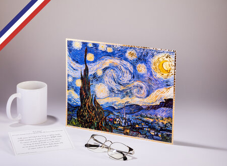 Affiche 24x30 en édition limitée créée et imprimée en France - Nuit étoilée de Vincent van Gogh