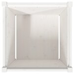 vidaXL Jardinière blanc 60x60x60 cm bois de pin massif