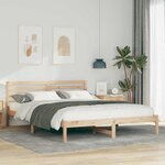 vidaXL Cadre de lit Marron 160 x 210 cm Bois massif en pin