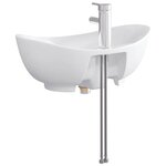 vidaXL Lavabo de salle de bains Chrome 59 x 35 x 21 cm métal