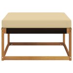 vidaXL Hocker d'extérieur Bois d'acacia massif et Textilène Naturel