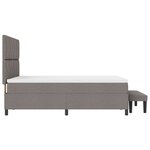 vidaXL Lit à Ressorts avec Matelas & Banc Taupe 140x200 cm Tissu
