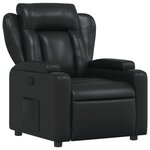 vidaXL Fauteuil inclinable Noir Similicuir