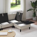 vidaXL Ensemble de meubles pour le salon 4 Pièces Avoine Tissu