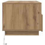 vidaXL Table basse avec lumières LED chêne artisanal 90x49x40 cm