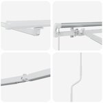 vidaXL Auvent avec Blanc 3 x 2 5 m Métal