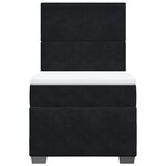 vidaXL Sommier à lattes de lit et matelas Noir 80x200 cm Velours
