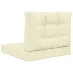 vidaXL Coussin de canapé d'extérieur 2 Pièces Crème Polyester