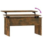 vidaXL Table basse Chêne fumé 80x50 5x41 5 cm Bois d'ingénierie