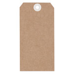 Lot de 1000: étiquette américaine en kraft sans attache 125x63 mm