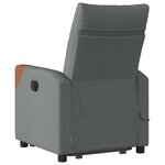 vidaXL Fauteuil de massage inclinable Gris foncé Tissu