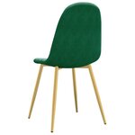 vidaXL Chaises à manger lot de 2 Vert foncé Velours