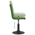 vidaXL Chaises pivotantes à manger lot de 4 vert foncé velours